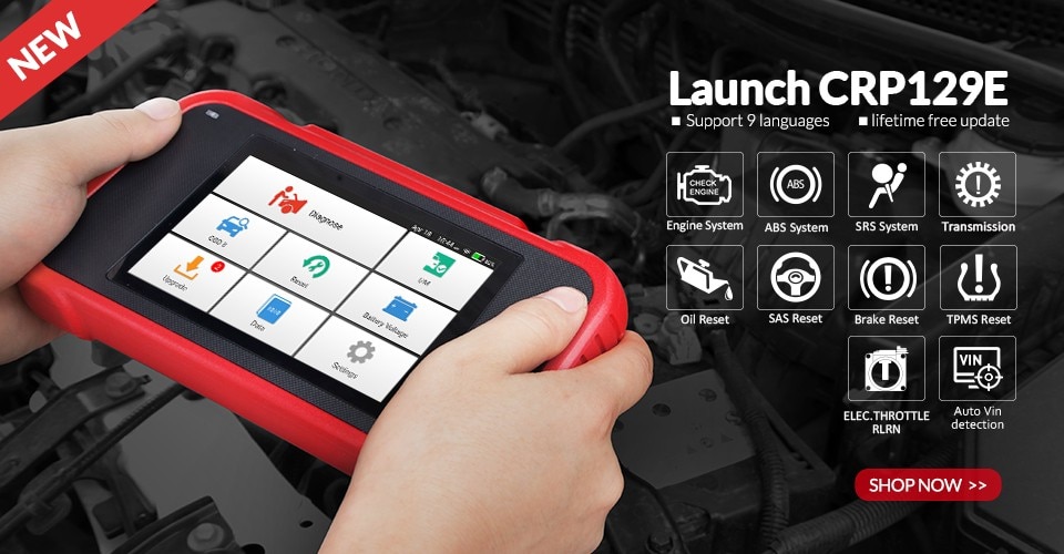 LAUNCH X431 CRP123E Car OBD2 Diagnostic Tools Automotive OBD Scanner ABS  SRS Airbag Engine AT SAS OIL Brake Reset Lifetime Free Update