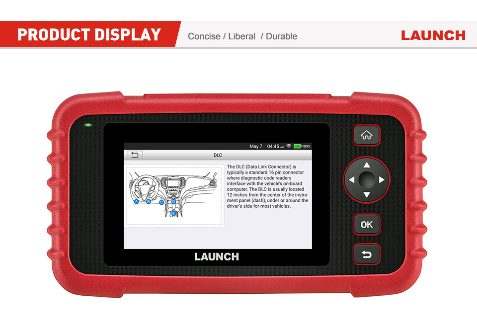 LAUNCH CRP123X 4 System Automotive Code Reader for Engine Transmission ABS  SRS Diagnostics