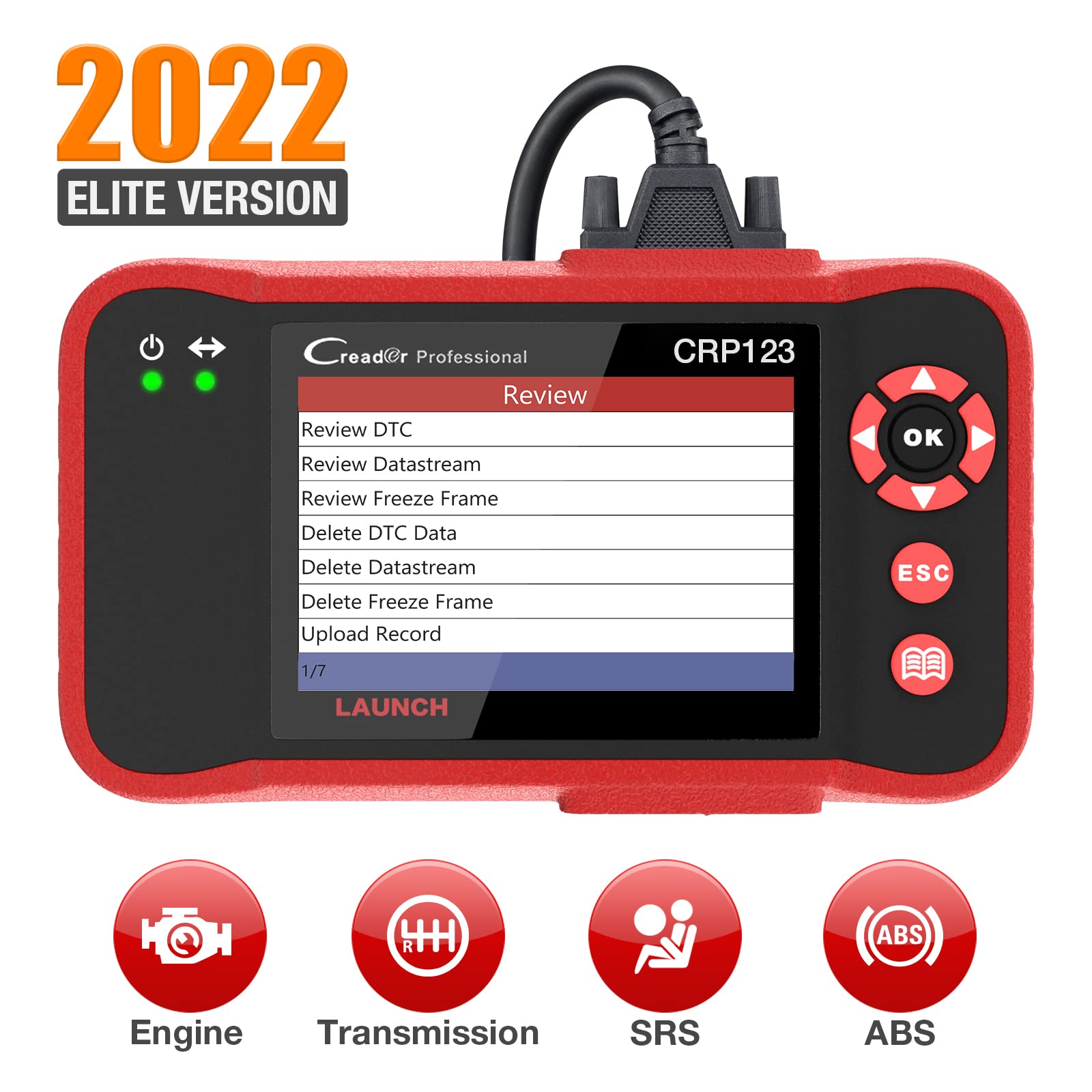 LAUNCH X431 CRP123E OBD2 Code Reader for Engine ABS Airbag SRS Transmission