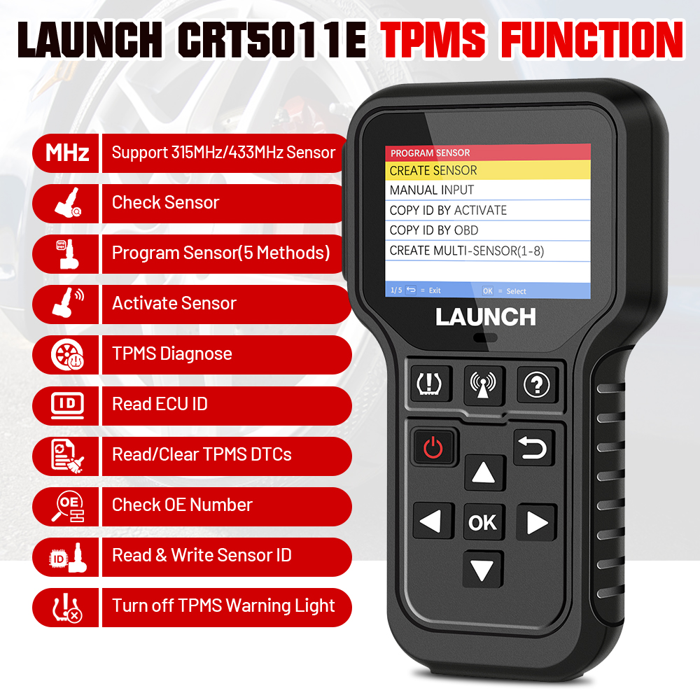 LAUNCH X431 CRT5011E TPMS Activation Diagnostic tools Reset Relearn
