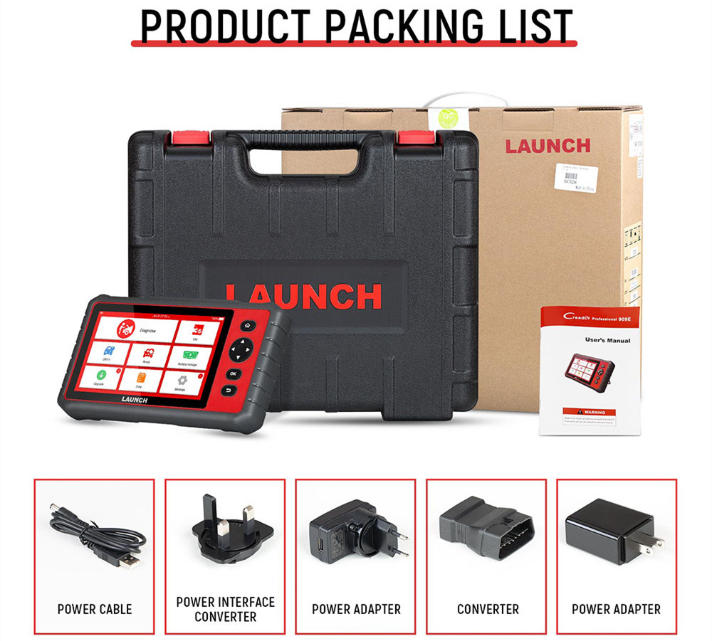 LAUNCH X431 CRP909X Pro Full System OBD2 Diagnostic Scanner - ECU Coding, TPMS, 2-Year Updates