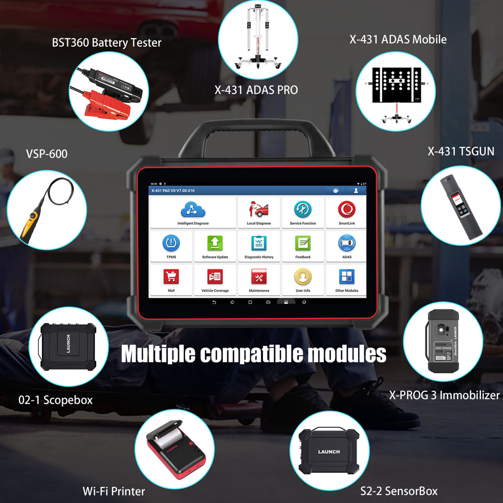 Launch X431 PAD VII with Smartlink C
