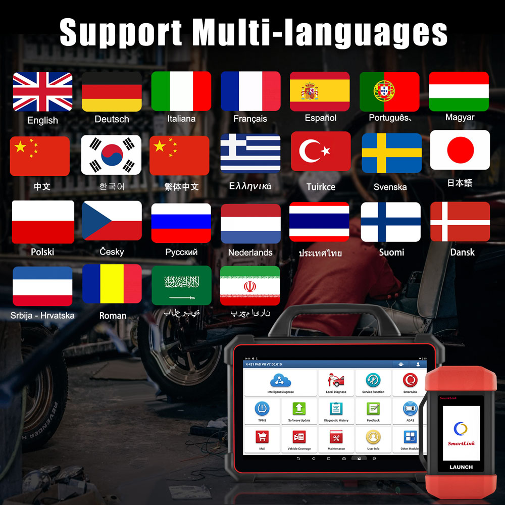 Launch X431 PAD VII with Smartlink C