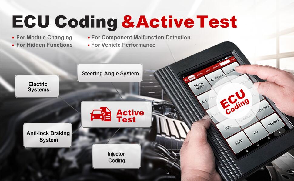 X431 V+ active test and ecu coding