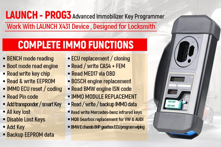 Launch GIII XProg 3 Advanced Immobilizer & Key Programmer Plus MCU3 Adapter Work on Mercedes