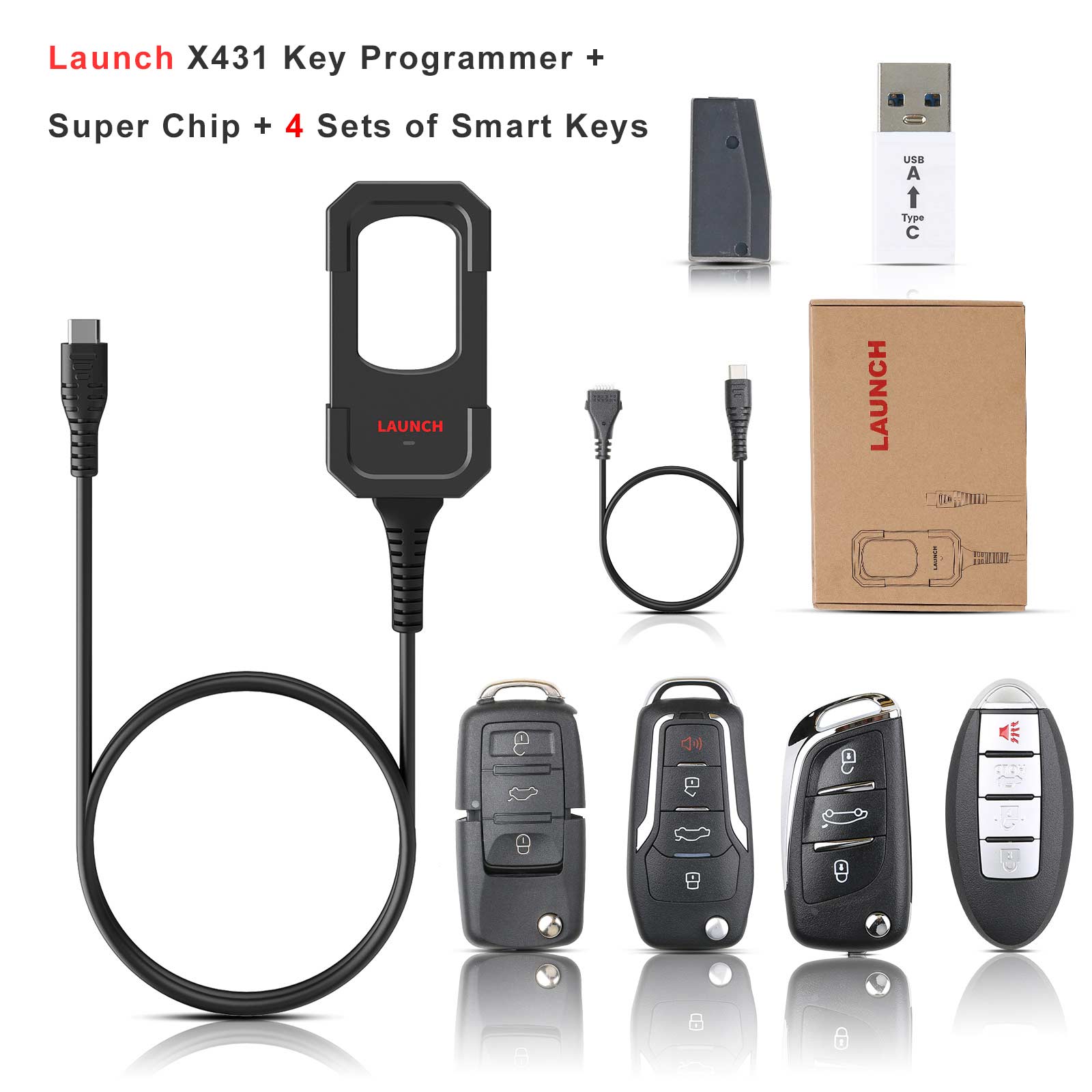 Launch X431 PROS V5.0 Car Scanner With Launch X431 GIII X-PROG 3