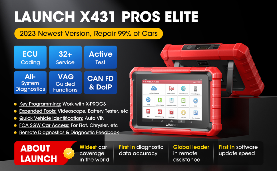 LAUNCH X431 PROS ELITE Car Diagnostic Tool functions