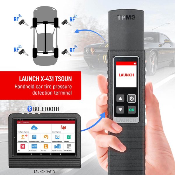 Launch X-431 TSGUN TPMS Tire Pressure Detector Handheld Terminator X431 TSGUN Sensor Activator Programming Tool - Image 5