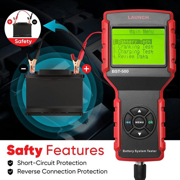 LAUNCH BST-500 Cranking and Charging System Test 6V 12V 24V Load Tester 100-2000 CCA Car Battery Tester - Image 3