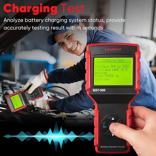 LAUNCH BST-500 Cranking and Charging System Test 6V 12V 24V Load Tester 100-2000 CCA Car Battery Tester - Image 5