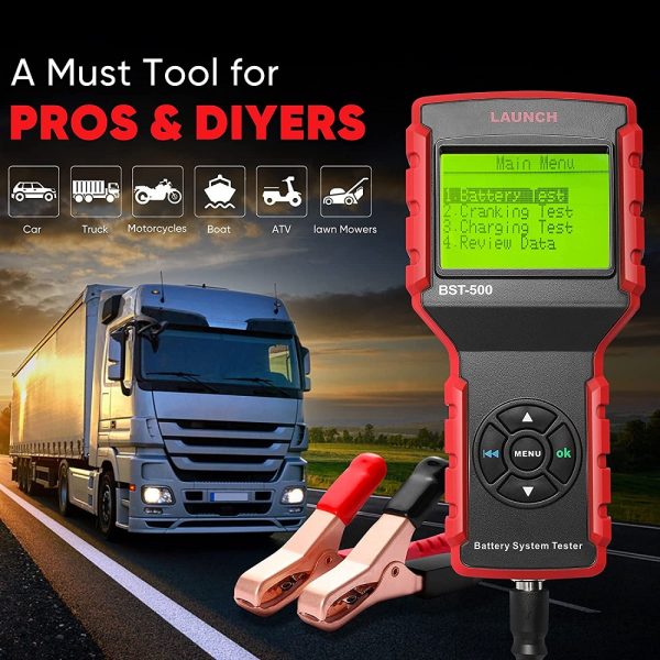 LAUNCH BST-500 Cranking and Charging System Test 6V 12V 24V Load Tester 100-2000 CCA Car Battery Tester - Image 6