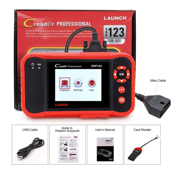 Launch CRP123 4 System Automotive Diagnostic Tool for Engine/ ABS/ SRS/ Transmission Same as Creader VII+ - Image 8