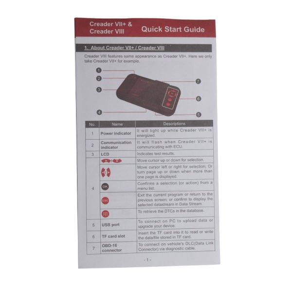 Launch X431 Creader VII+ (CRP123) Multi-Language Diagnostic Instrument - Image 4