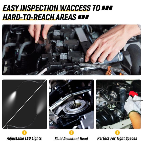 Launch VSP-600 Inspection Camera Videoscope Borescope with 7mm USB for Viewing/ Capturing Images of Hard-to-Reach Areas - Image 4