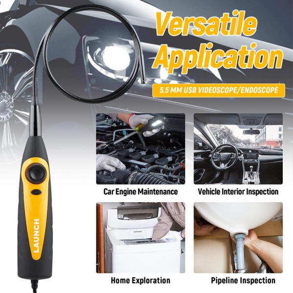 Launch VSP-600 Inspection Camera Videoscope Borescope with 7mm USB for Viewing/ Capturing Images of Hard-to-Reach Areas - Image 6