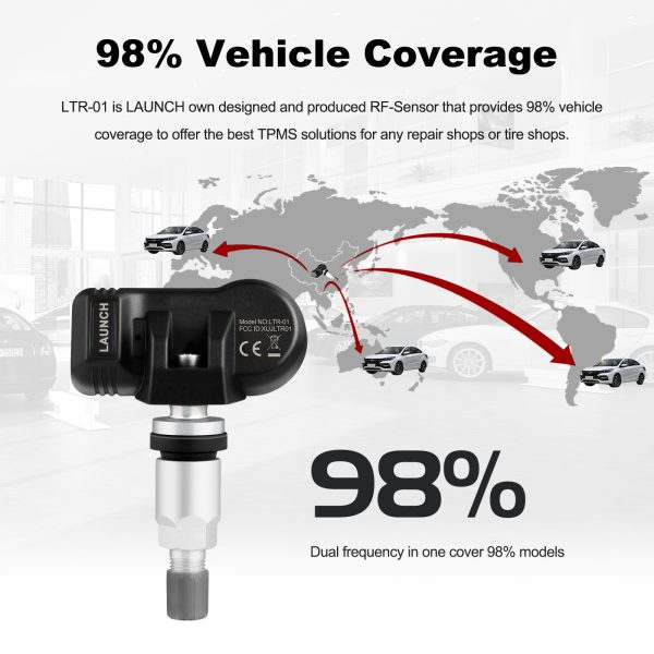 Original Launch LTR-03 RF Sensor 315MHz & 433MHz 2 in 1 Universal Programmable TPMS Sensor (Metal Valves/ Rubber Values) - Image 4