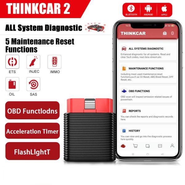 ThinkCar 2 ThinkDriver Bluetooth Full System OBD2 Scanner for iOS Android - Image 8