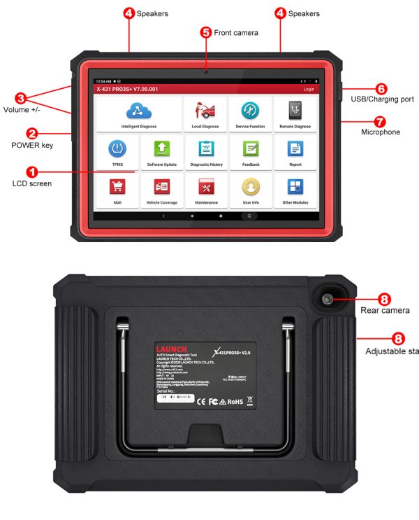 Launch X431 PRO3S+HDIII Auto Professional Diagnostic Tools Work 12V Car& 24V Truck Full systems ECU Coding 31+ Reset Active test - Image 8