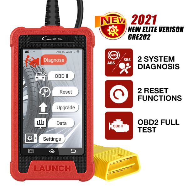 LAUNCH X431 CRE202 OBD2 Diagnostic Tool Work ABS Airbag SRS System EPB Oil SAS 16 Reset Services - Image 2