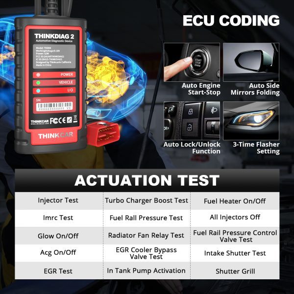 Thinkcar ThinkDiag 2 support CAN FD ECU Coding Active Test ALL software 1 Year Free Update - Image 4