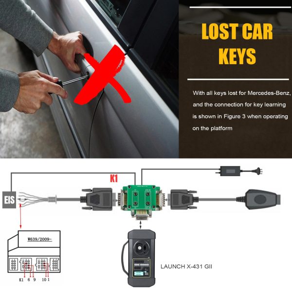 Launch GIII X-Prog 3 Advanced Immobilizer & Key Programmer Plus MCU3 Adapter Work on Mercedes Benz All Keys Lost and ECU TCU Reading - Image 12