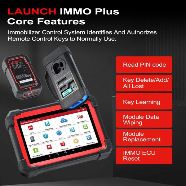 2024 Launch X431 IMMO Plus Key Programmer 3-in-1 IMMO Clone Diagnostics Functions Global Version - Image 7