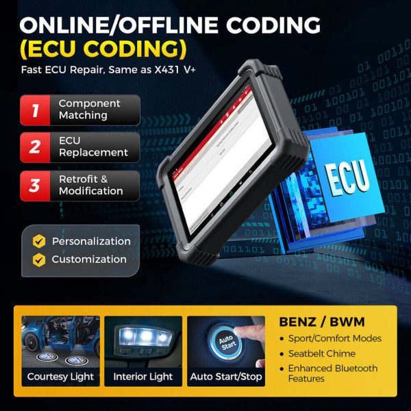 Launch X431 PRO DYNO Bidirectional Diagnostic Scanner Support 37+Special Functions TPMS ADAS and CAN FD DoIP - Image 8