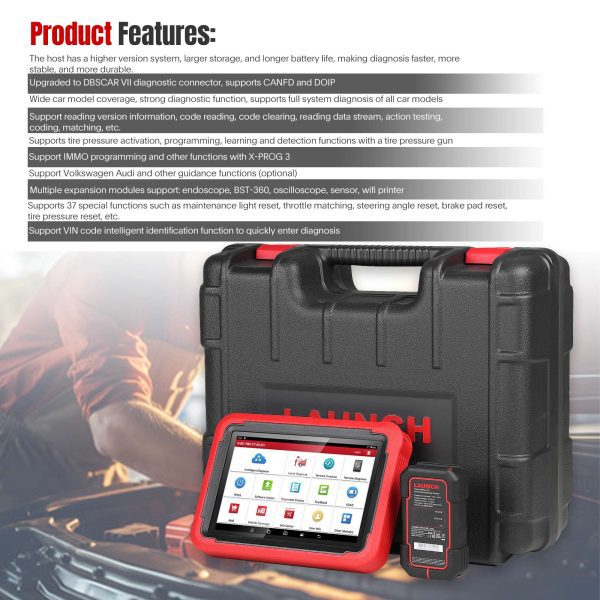 2024 LAUNCH X431 PROS V5.0 Auto Diagnostic Tool Full System Scanner with Launch X431 GIII X-PROG 3 Advanced Immobilizer - Image 8