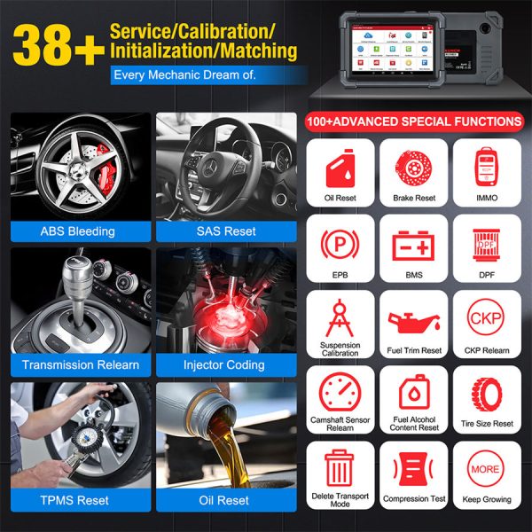 Original LAUNCH X431 PRO TT Full System Bidirectional Scan Tool with DBSCar VII Connector,37+ Reset for All Cars,ECU Online Coding,CANFD Key - Image 6