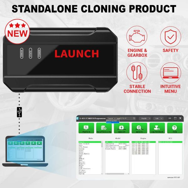 2023 Launch X-431 ECU & TCU Programmer Standalone Cloning Device for ECU Data Reading/Writing - Image 7