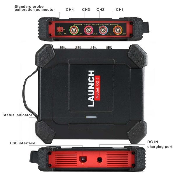 LAUNCH X431 O2-2 Scopebox Oscilloscope analyze data Solving Complex Electrical Faults 4 Channels 100MHz USB DC Automotive Oscilloscopes Work with PRO3S+ V5.0/PAD V/ PAD VII - Image 8