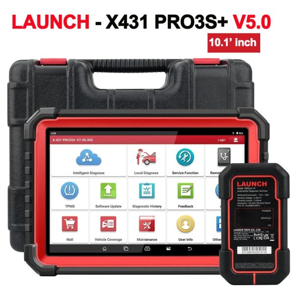 2024 New LAUNCH X431 PRO3S+ V5.0 10.1'INCH Car Diagnostic Tools CAN FD OBD OBD2 Full System Scanner Topology Map