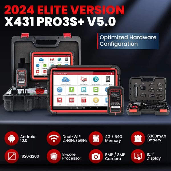 2024 New LAUNCH X431 PRO3S+ V5.0 10.1'INCH Car Diagnostic Tools CAN FD OBD OBD2 Full System Scanner Topology Map - Image 11