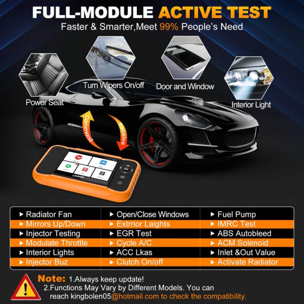 LAUNCH Creader Elite 2.0 BBA Bi-Directional OBD2 Scanner for BMW Mercedes-Benz Volkswagen VW Audi VAG Group, Full System with Full Functions - Image 5