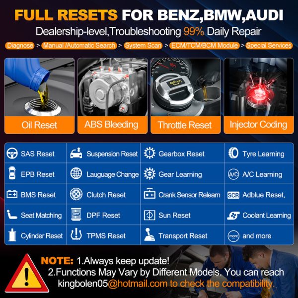 LAUNCH Creader Elite 2.0 BBA Bi-Directional OBD2 Scanner for BMW Mercedes-Benz Volkswagen VW Audi VAG Group, Full System with Full Functions - Image 6