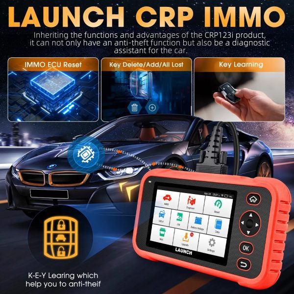 2024 LAUNCH X431 CRP IMMO Anti theft matching tool Car OBD OBD2 Diagnostic Tools Auto Scanner 3 Reset Free Update Online - Image 8