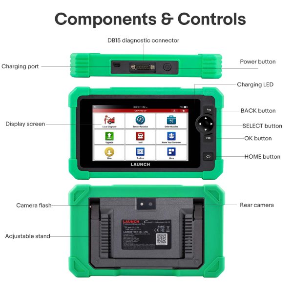 2024 LAUNCH CRP919 EV Diagnostic Scanner 43+ Service Functions for Electric Vehicles New Energy Cars - Image 13