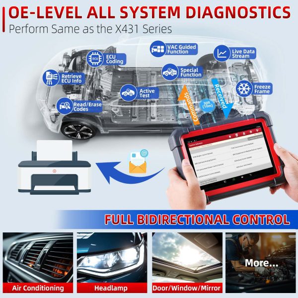 LAUNCH X431 CRP919E BT Car Diagnostic Tool Auto OBD OBD2 Scanner Active Test ECU Coding CANFD DOIP 31+ Reset - Image 6