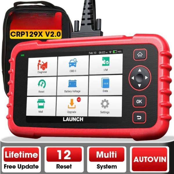 Launch CRP 129X V2.0 OBD2 Scanner Code Reader 12 Reset Functions Free Lifetime Updates - Image 3