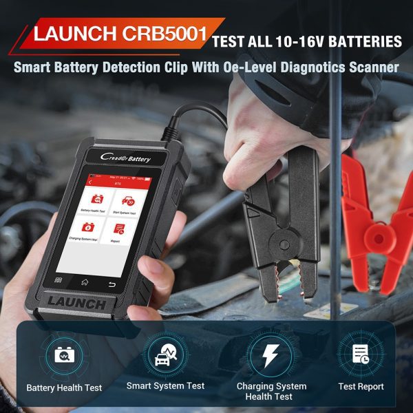 LAUNCH X431 CRB5001 OBD2 Scanner 12V Car Battery Tester Auto ENG ABS SRS AT Diagnostic Tools OIL BMS TPMS 6 Reset Free Update - Image 6