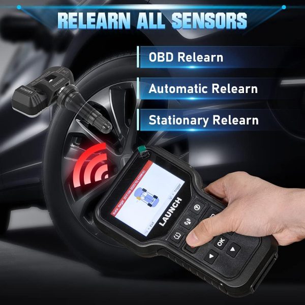 LAUNCH CRT5011E Newest TPMS Relearn Tool with 4pcs Launch LTR-03 RF TPMS Sensor Support 315/ 433MHz for Read/Activate/Programming/Relearn/Reset - Image 7