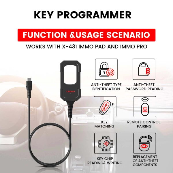 Launch X431 Key Programmer Main Unit Only Without Super Chip and Smart Keys Used with the Launch X431 IMMO Plus/ Elite/ PAD V/ PAD VII - Image 5