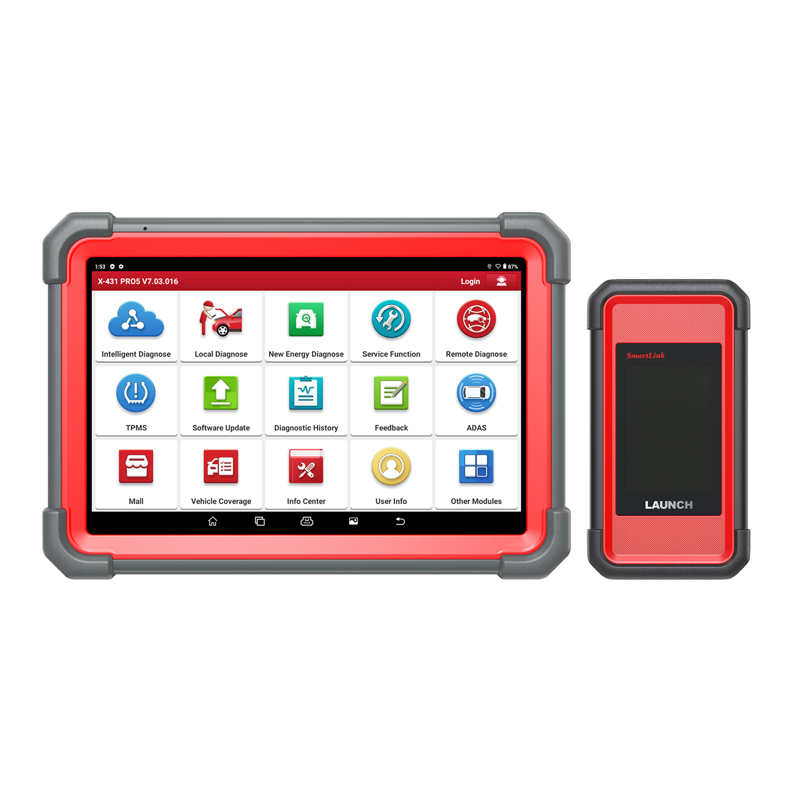 LAUNCH X431 PRO5 Smartlink Car Diagnostic Tools with Heavy Duty Truck Software License and Free Adapter Set for 12V & 24V Cars and Trucks - Image 4