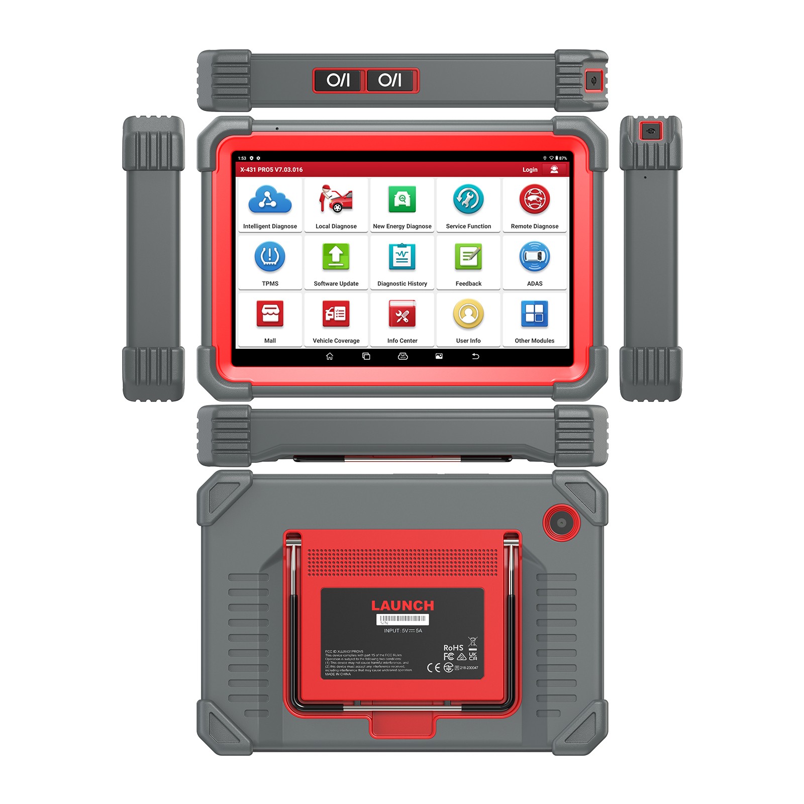 LAUNCH X431 PRO5 Smartlink Car Diagnostic Tools with Heavy Duty Truck Software License and Free Adapter Set for 12V & 24V Cars and Trucks - Image 8